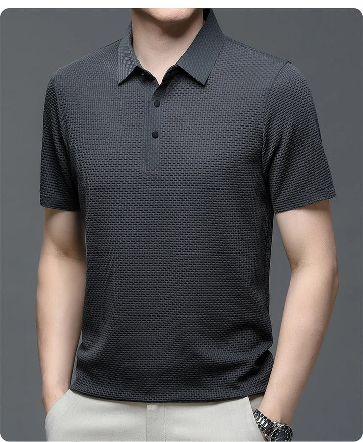 Prestigio - Polo Elástico de Manga Corta Camisa