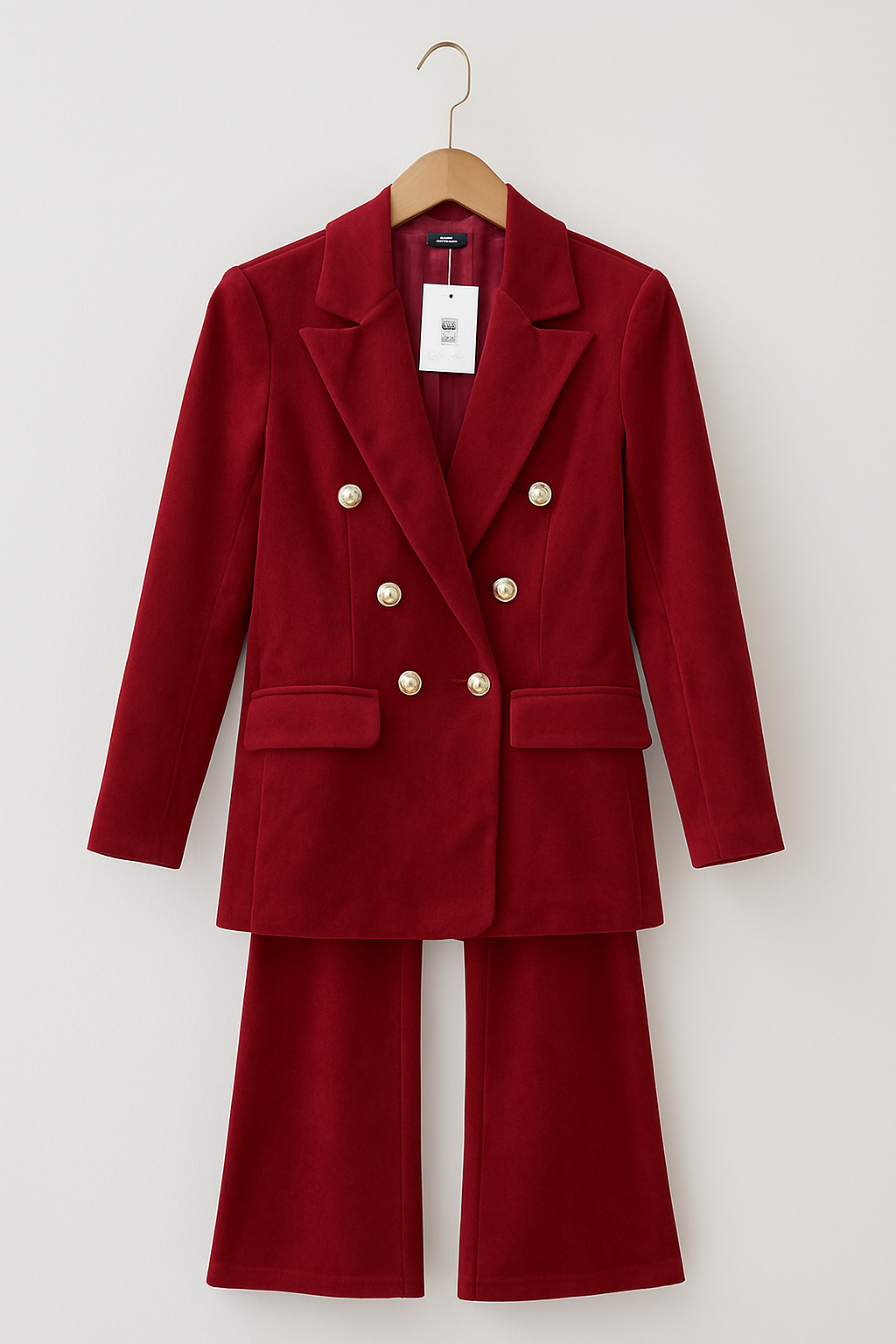 Dimitra - Conjunto De Blazer Cruzado De Terciopelo