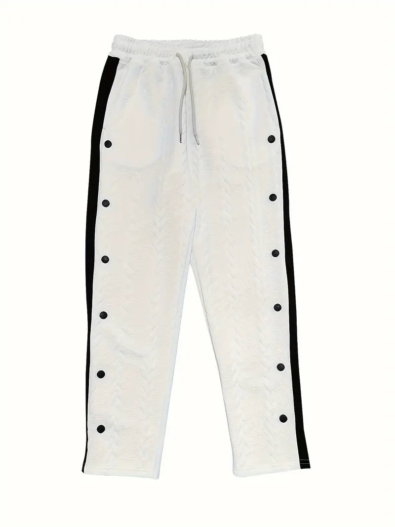 Jonass - Pantalones Anchos De Punto Con Botones Laterales