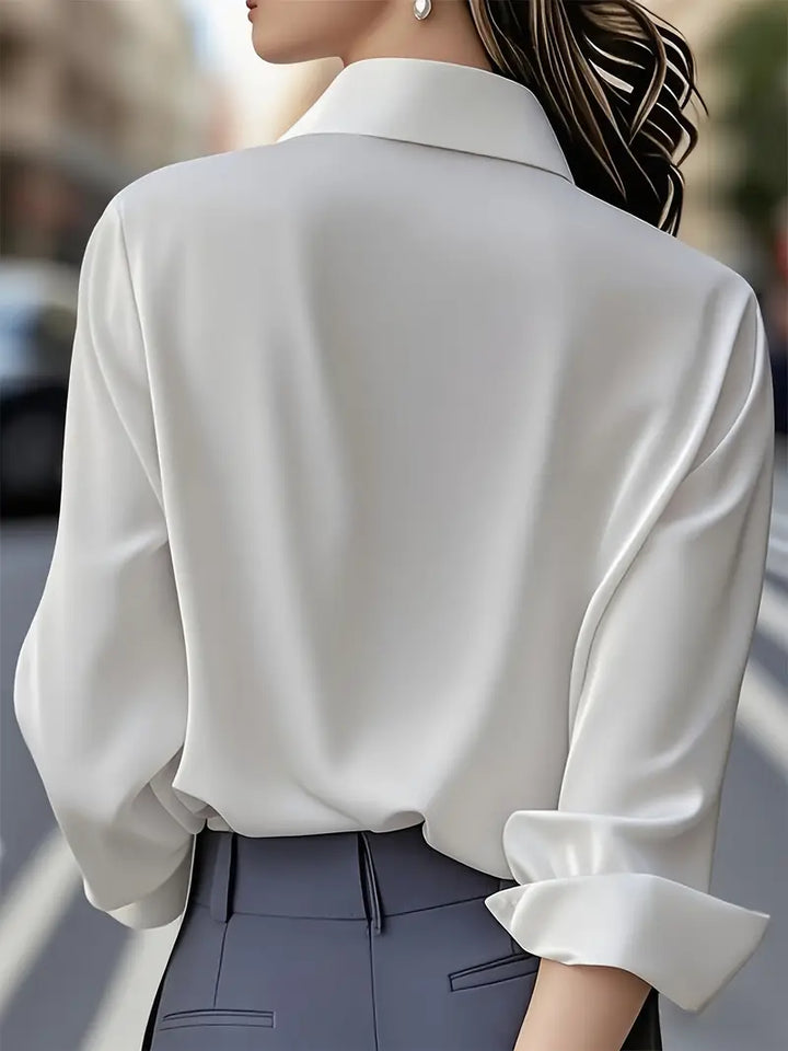 Amiliana - Camisa Elegante De Manga Larga Con Botones