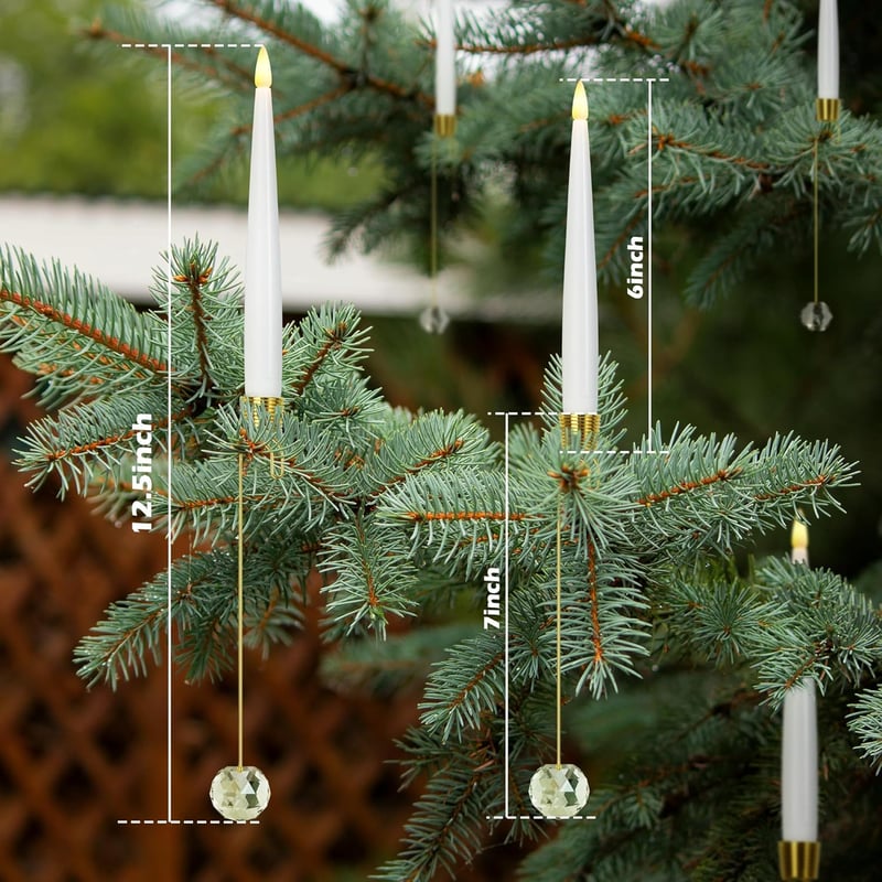 TreeLume - Velas LED Para árboles De Navidad Con Gancho Para Bola De Cristal