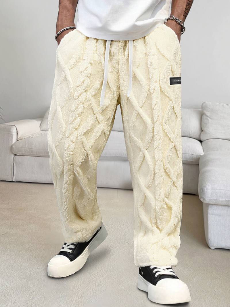 Zecharia - Pantalón Con Estampado Geométrico y Cintura Elástica