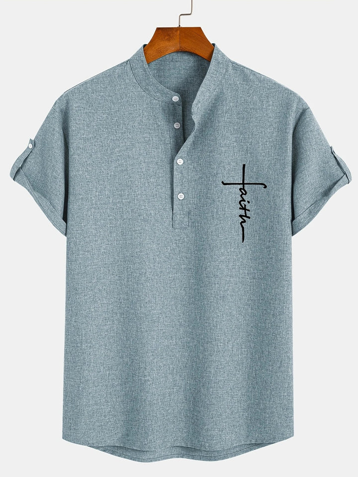 Samuelson -  Elegante Camisa De Manga Corta Con Cuello