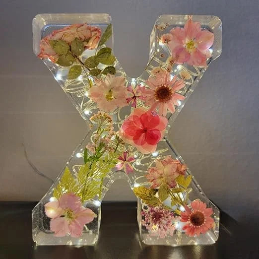 PetalLume - Lámpara De Noche De Resina Con Flores Hechas a Mano