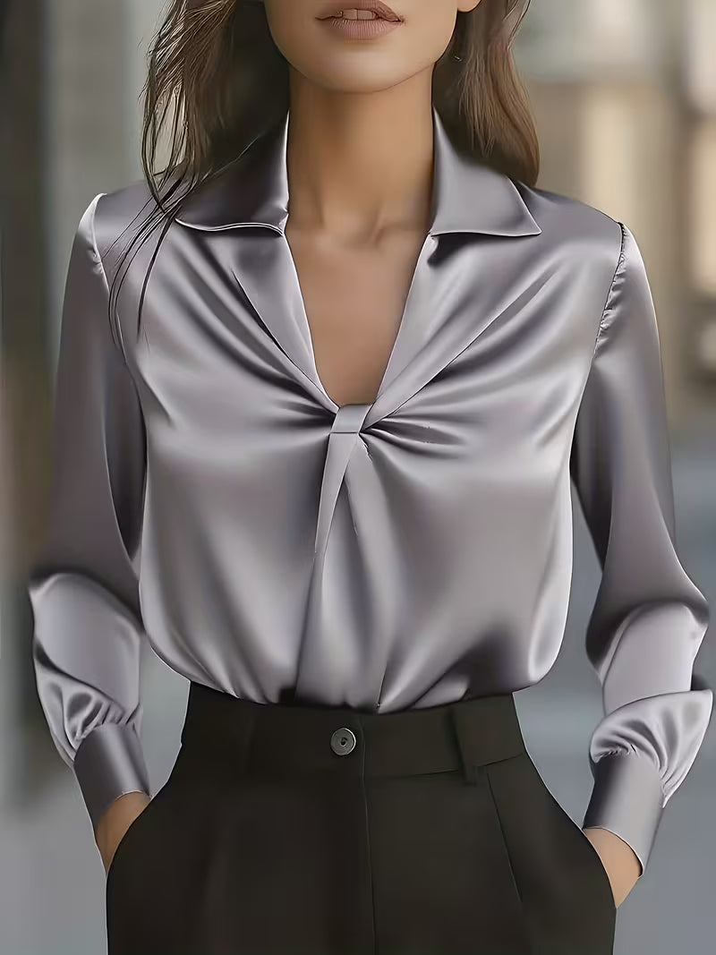 Leylah - Elegante Blusa De Manga Larga