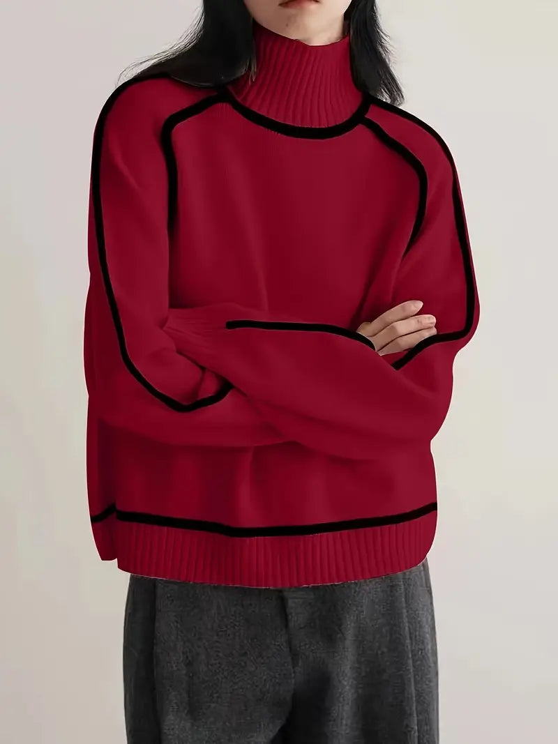Karina - Elegante Jersey De Cuello Alto