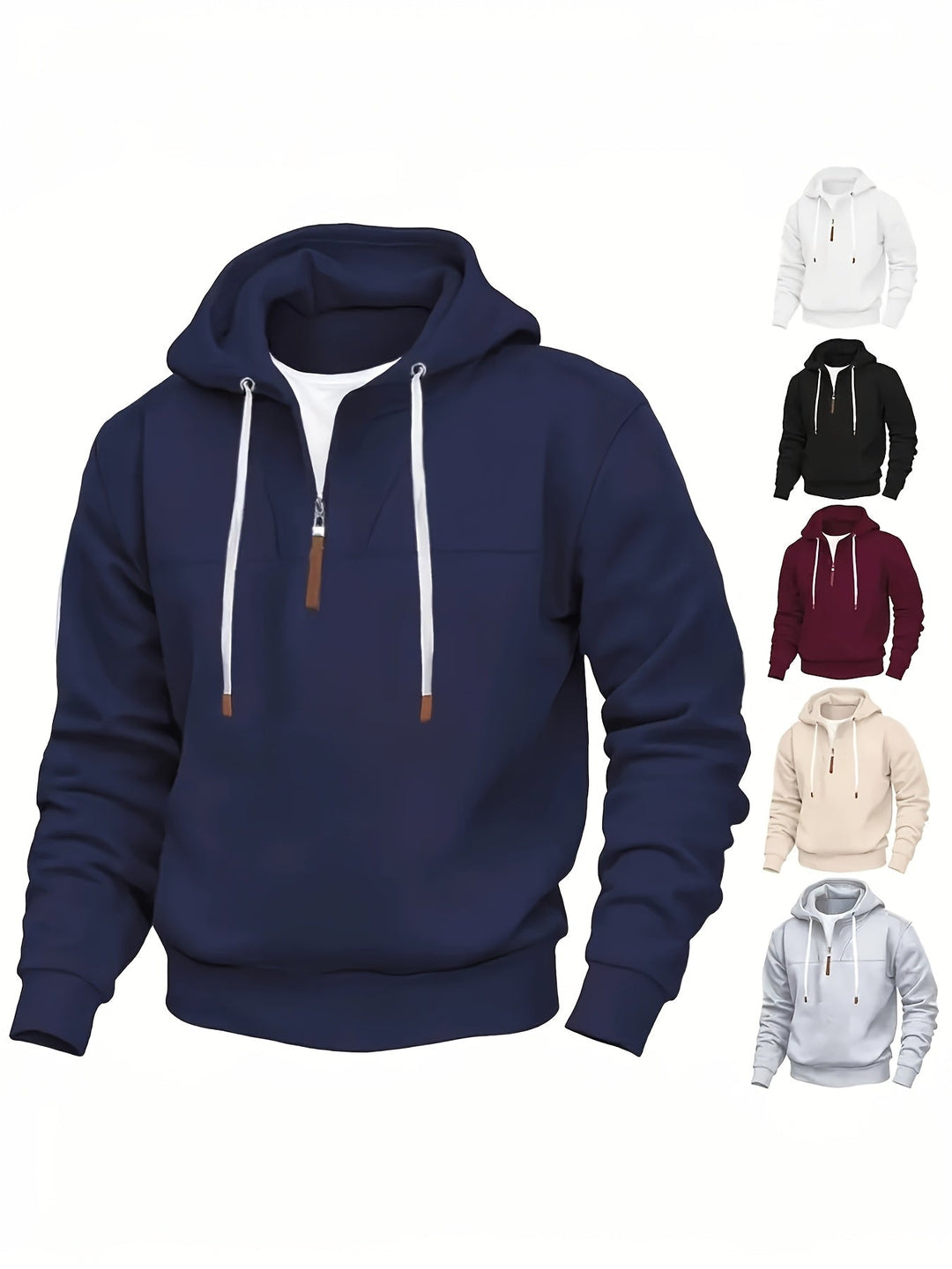 Kolton - Sudadera Con Capucha Y Medios Cremallera
