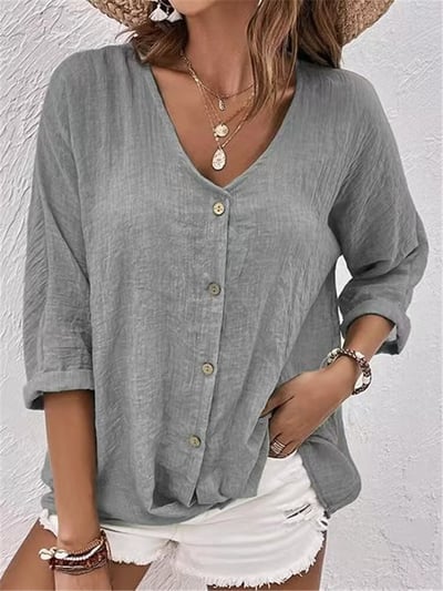 Kyra - Camisa Suelta Con Cuello De Pico