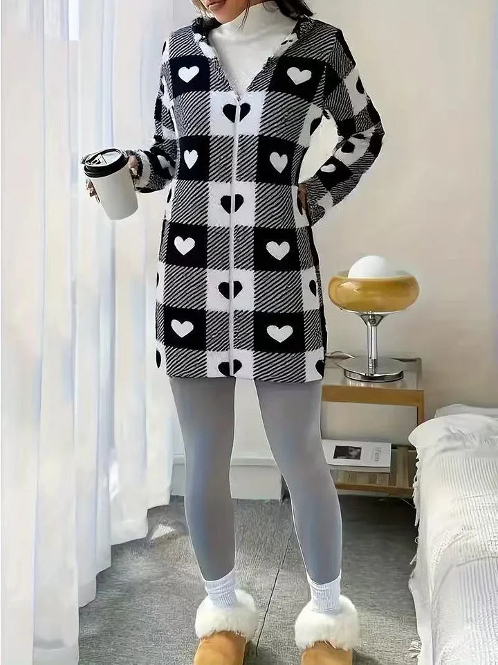 Tissaia - Chaqueta Con Capucha y Cremallera Elegante