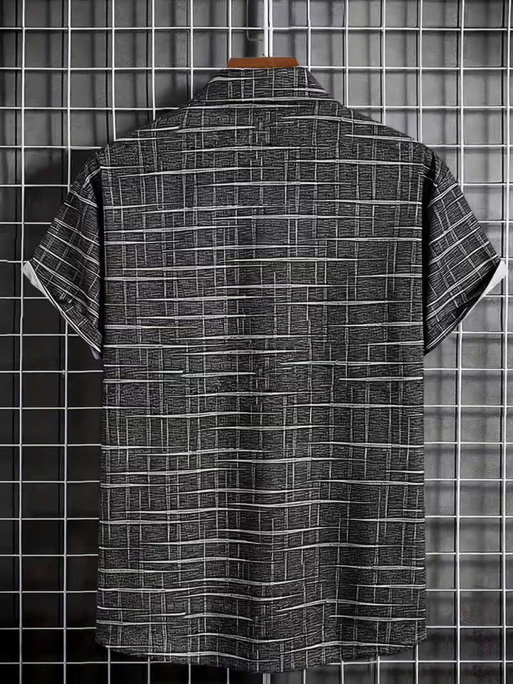 Jerrick - Camisa Con Estampado Geométrico Vintage