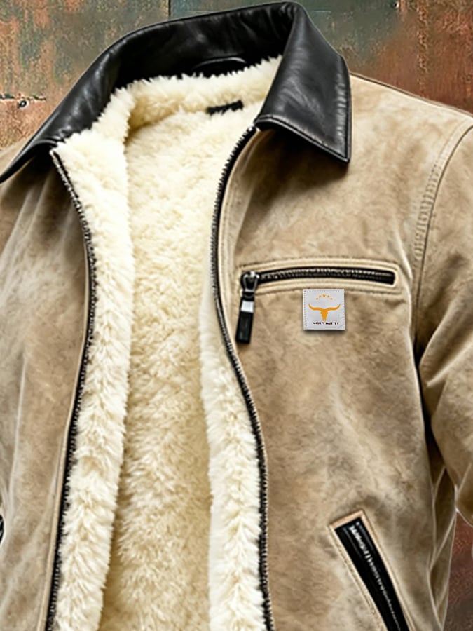 Zaremba - Chaqueta Con Cremallera y Forro De Piel