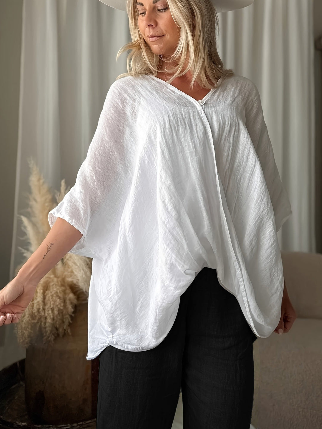 Winnie - Blusa De Estilo Bohemio Con Mangas Holgadas