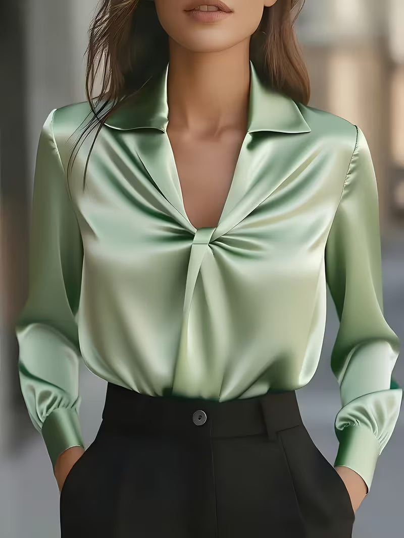 Leylah - Elegante Blusa De Manga Larga