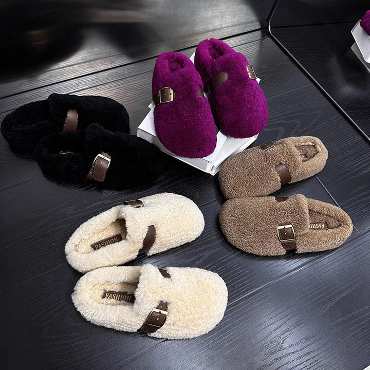 Zilvia - Zapatos Cálidos De Lana De Cordero Estilo Hada