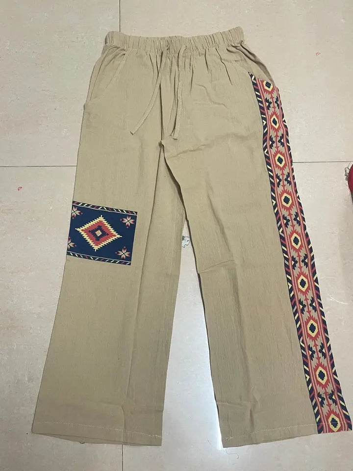 Daniil - Pantalones De Estilo Etnico Con Bolsillos