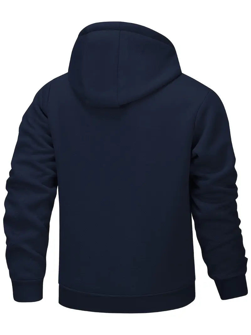Helge - Sudadera Con Capucha y Cremallera De Manga Larga Informal