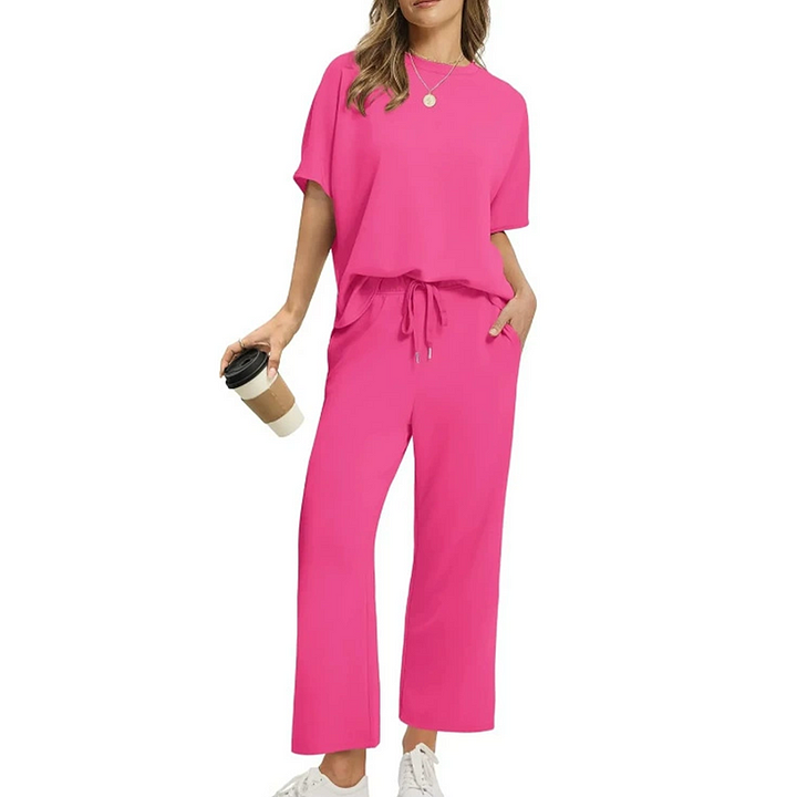 Shirona - Conjunto De Dos Piezas Top Informal y Pantalón