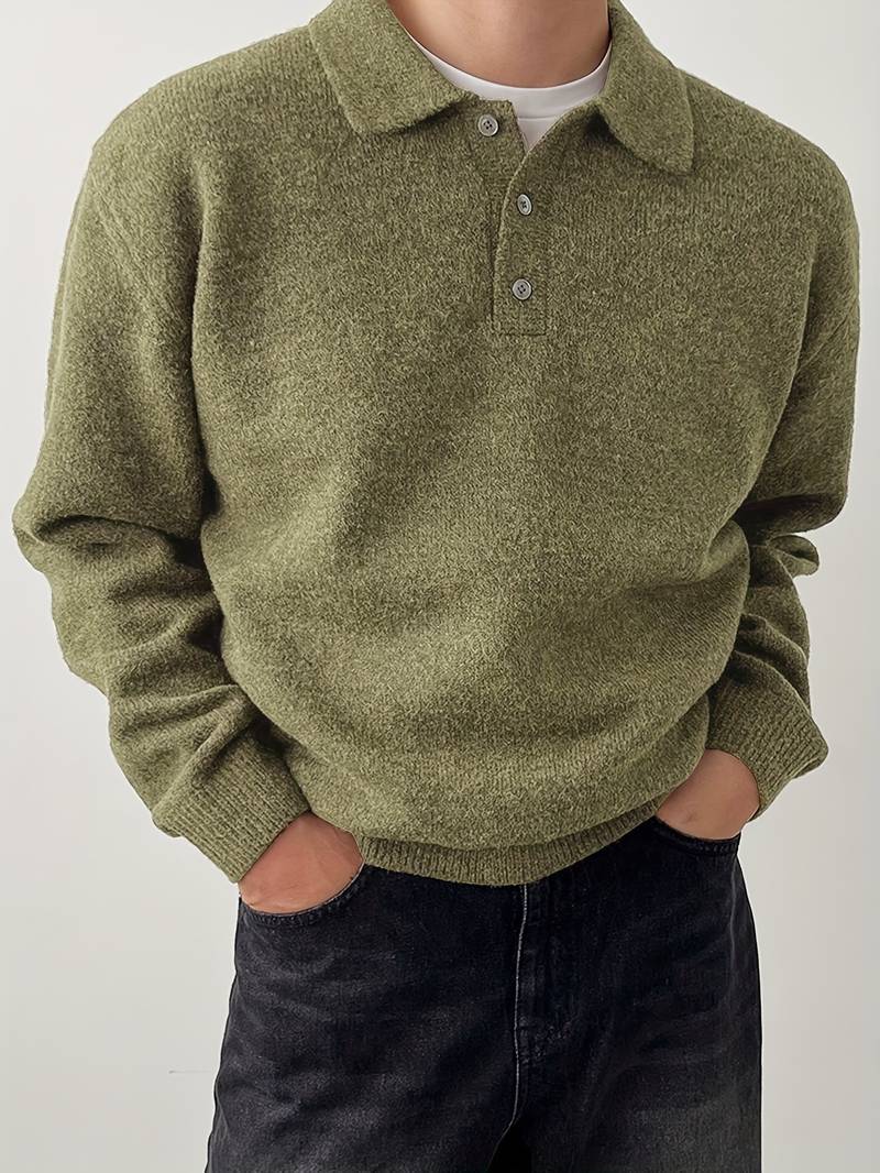 Eliran - Elegante Jersey de Manga Larga Con Cuello Alto