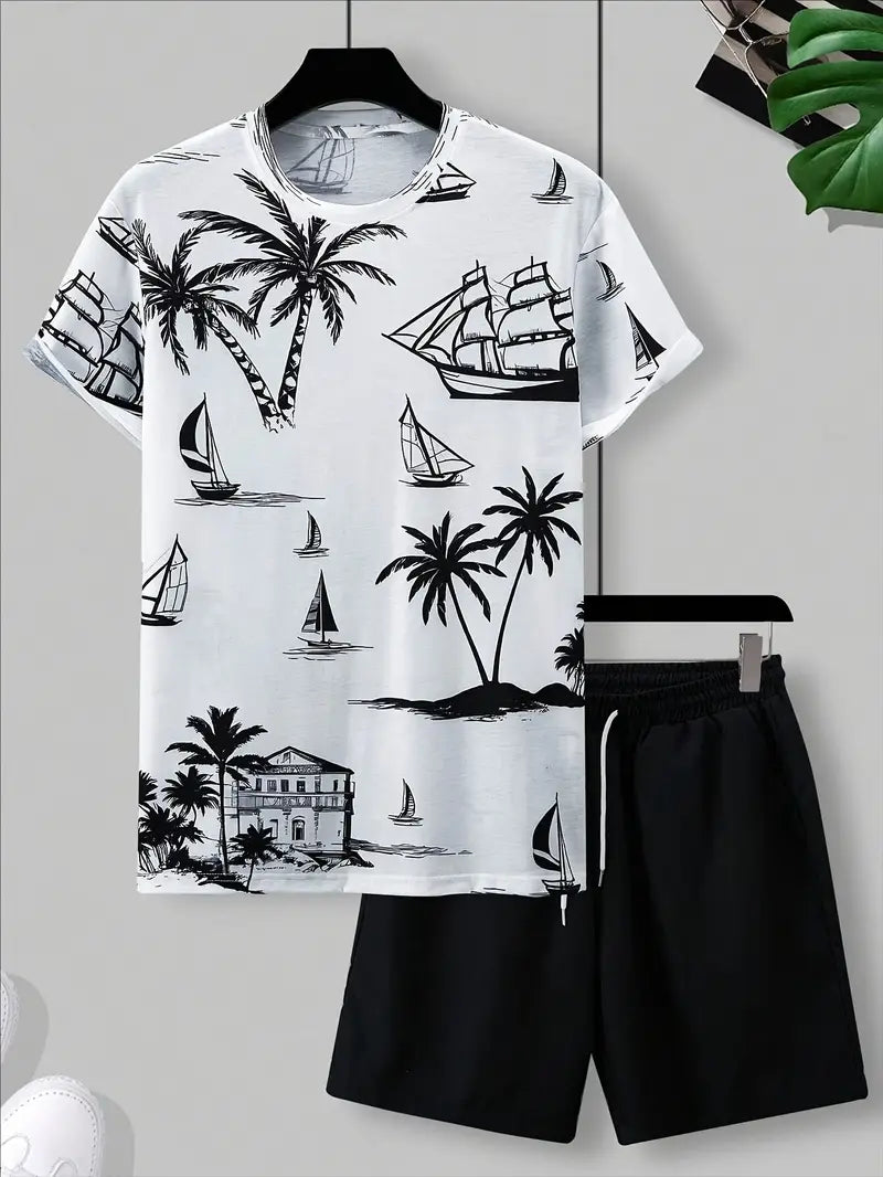 Barea - Elegante Verano Dos Piezas Impreso Set