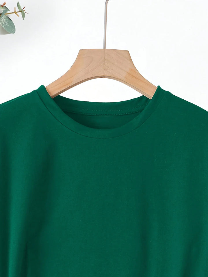 Larson - Informal Manga Corta Camiseta Con Estampado De Corazones