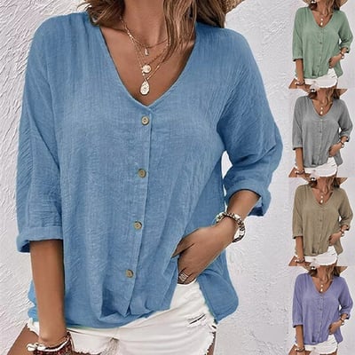 Kyra - Camisa Suelta Con Cuello De Pico