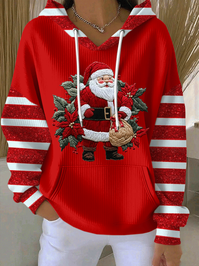 Kathryn - Sudadera Con Capucha y Estampado De Papá Noel