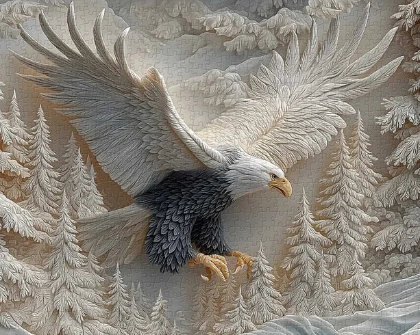 TalonCraft - Rompecabezas de Aguila Tallada para Decorar su Hogar