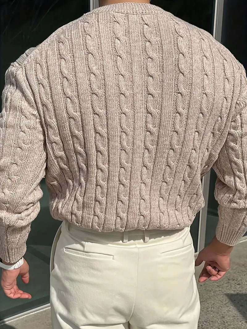 Mergim - Jersey De Manga Larga De Punto Informal