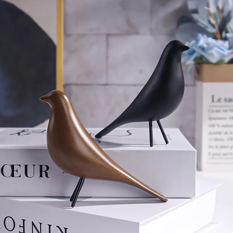 DecoPerch - Conjunto De Estatuas Abstractas De Pájaros Arte Déco