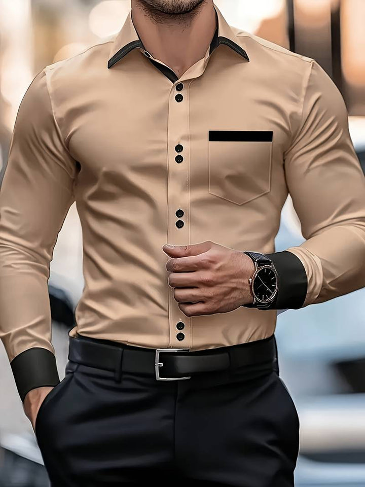 Shoval - Elegante Camisa De Manga Larga Con Botones