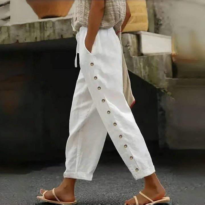 Mutandi - Pantalón Informal Con Un Elegante Botón