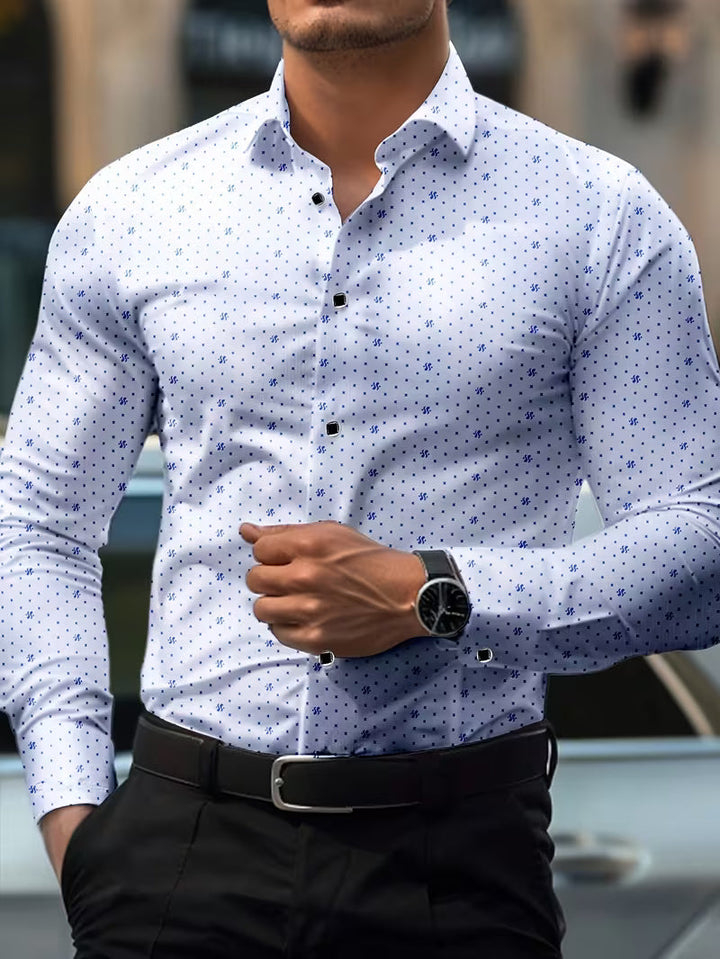 Spyros - Camisa De Manga Larga Con Botones En La Parte Delantera