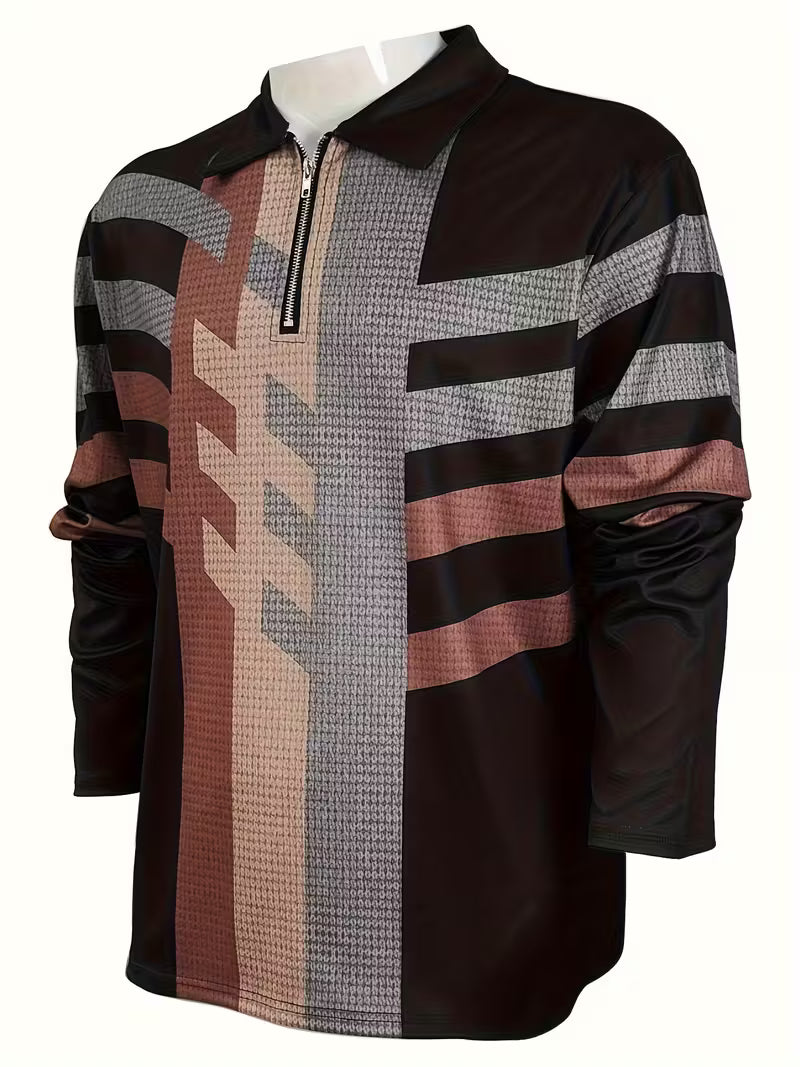 Thomson - Camisa De Manga Larga Con Media Cremallera