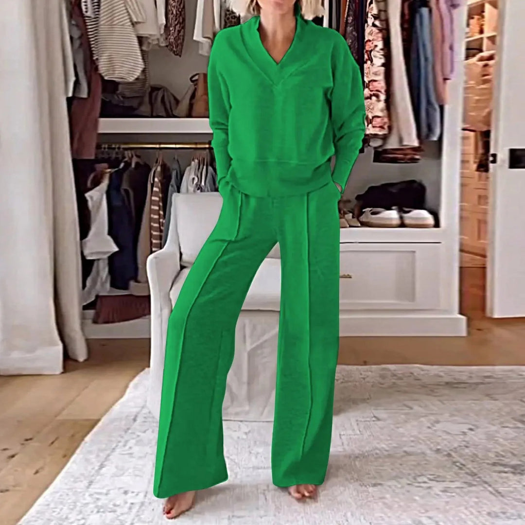 Hanna - Cómodo conjunto de top y pantalón de 2 piezas