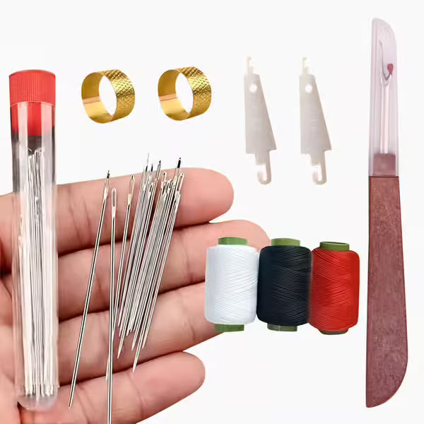 StitchPro - Juego De Agujas De Coser De Acero Con Ojo Grande