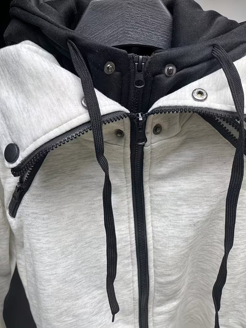 Griffiths - Sudadera con Capucha Manga Larga y Cremallera de un Cuarto