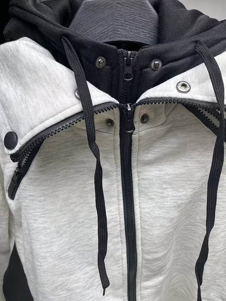 Griffiths - Sudadera con Capucha Manga Larga y Cremallera de un Cuarto
