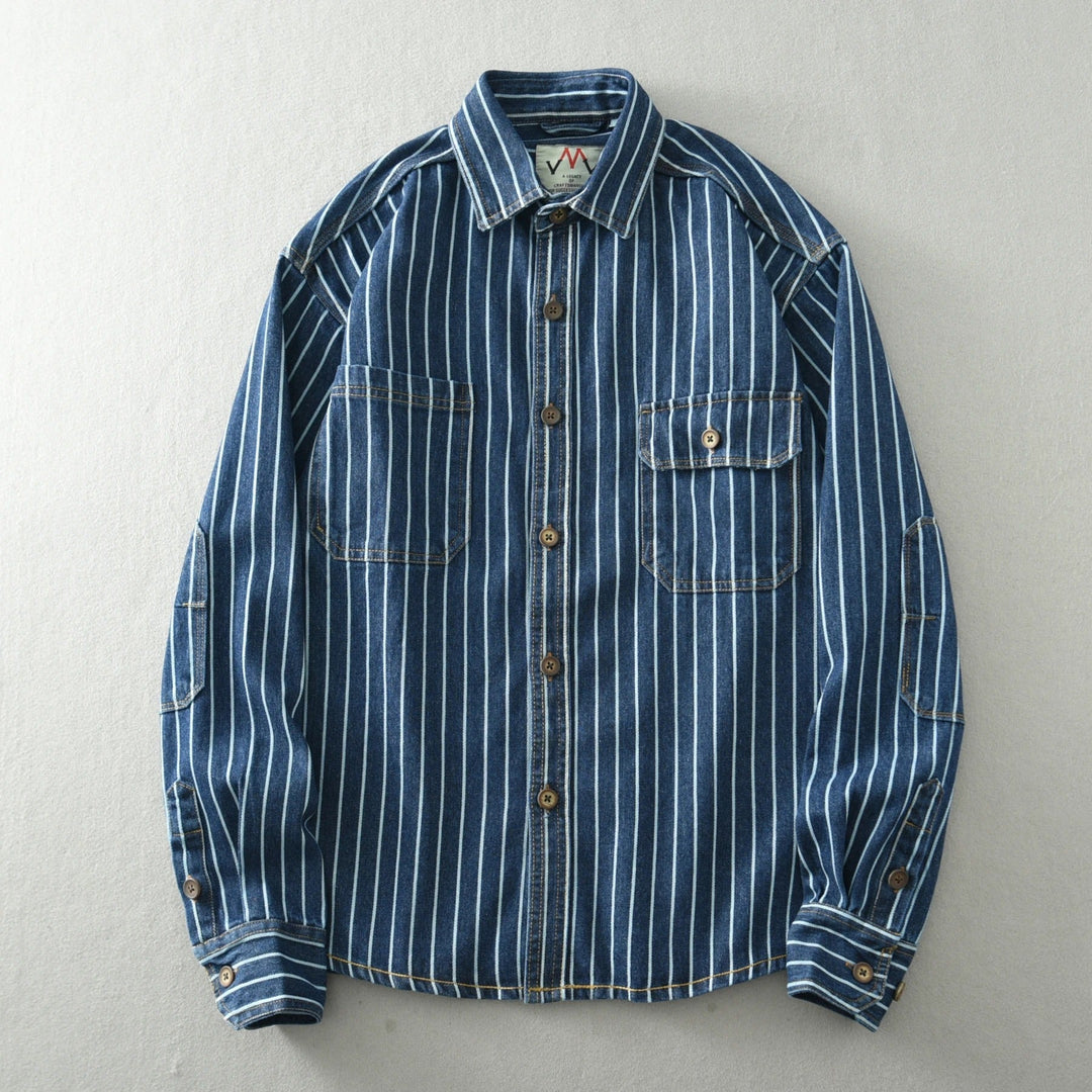 Ralf – Chaqueta De Mezclilla Ralf Con Rayas Verticales