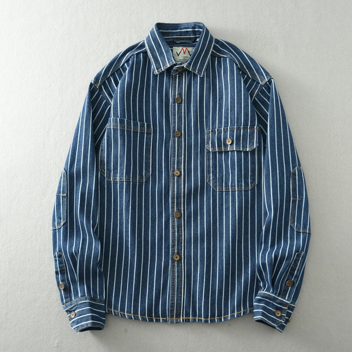 Ralf – Chaqueta De Mezclilla Ralf Con Rayas Verticales