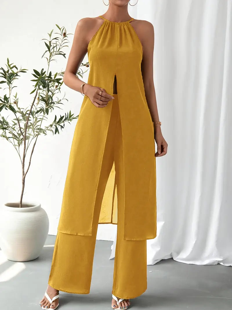 Eirini - Elegante Conjunto De Dos Piezas Sin Mangas