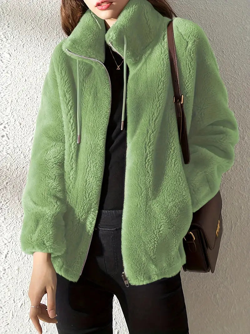 Maliza - Elegante Chaqueta De Lana Peluda