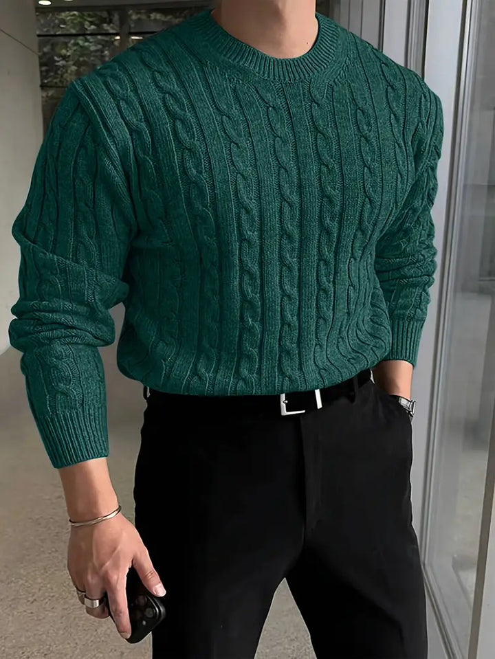 Mergim - Jersey De Manga Larga De Punto Informal