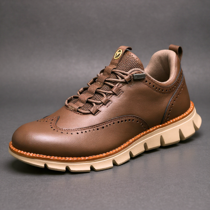 Heijnen - Zapatillas Deportivas de Piel Con Puntera de Ala y Diseño Brogue