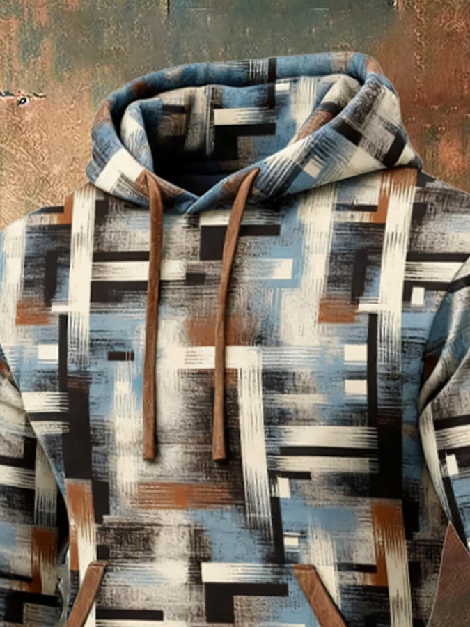 Sodhi - Sudadera De Estilo Retro Con Estampado De Bloques De Color