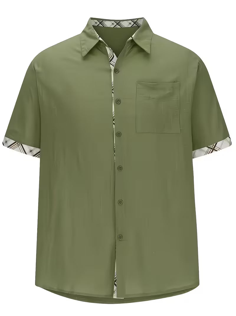 Kolby - Camisa a Cuadros De Patchwork Con Bolsillo
