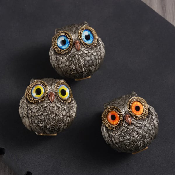 LuckyOwl - Búho De la Suerte De Bronce Guardián - El Sabio Vigilante Del Fieltro