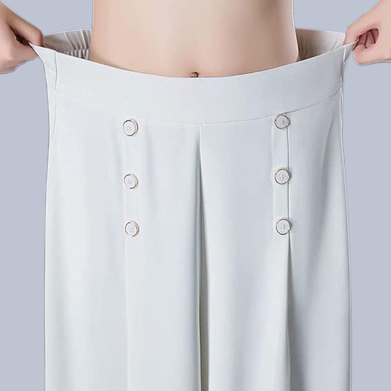 Malou - Elegante Pantalón de Pata Ancha Plisado