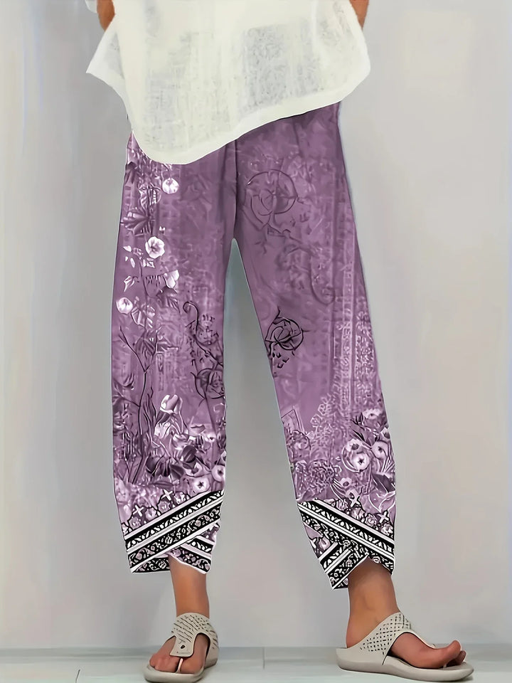 Kayden - Pantalón Capri Vintage De Flores