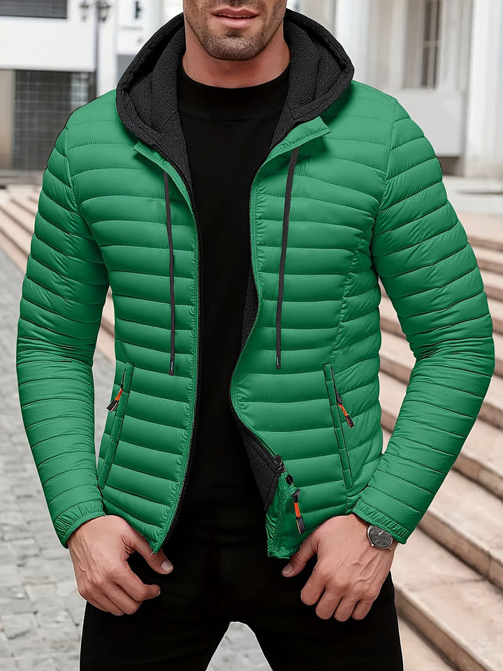 Dielmar - Chaqueta Acolchado Con Capucha Y Cremallera Frontal
