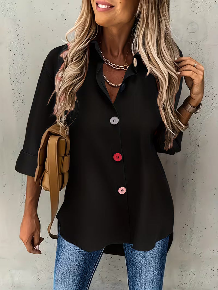 Fausta - Camisa De Manga Larga Con Botonadura Sencilla
